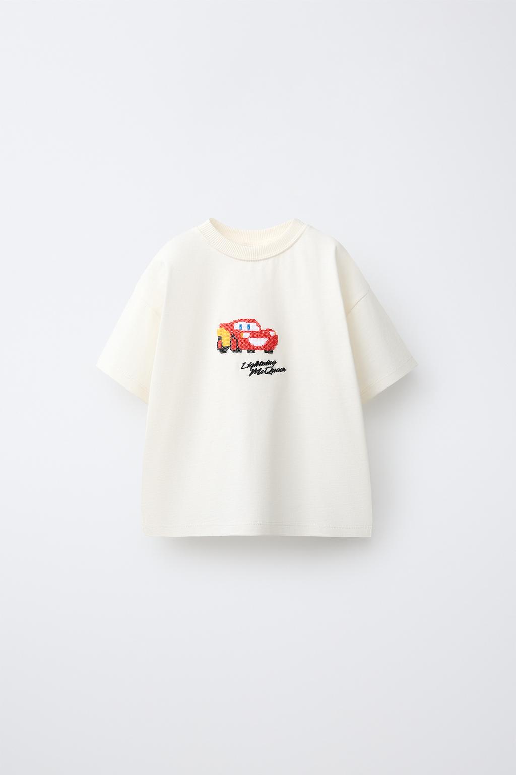Cars Lightning McQueen © Disney/Pixar Cross-Stitch Printed T-Shirt
