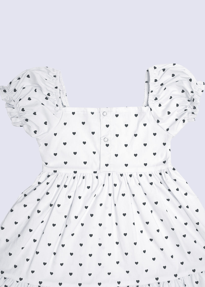 Heart print dress