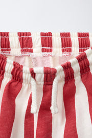 Red Wave Stripes Pants