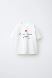 Text Print T-Shirt Heart