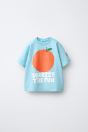 Fruit Print T-Shirt Orange