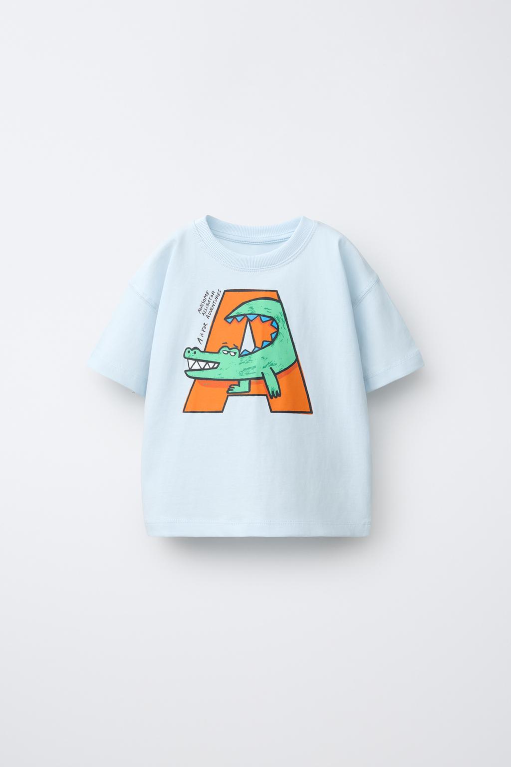 Animal Print T-Shirt Blue
