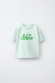 Text Print T-Shirt Crew