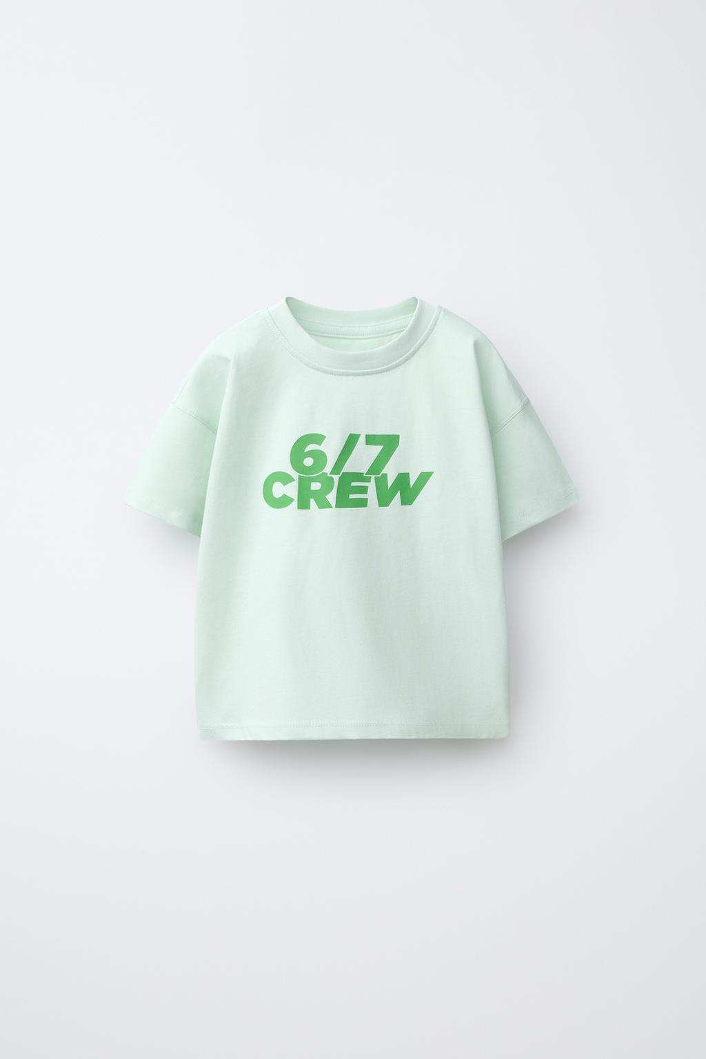 Text Print T-Shirt Crew
