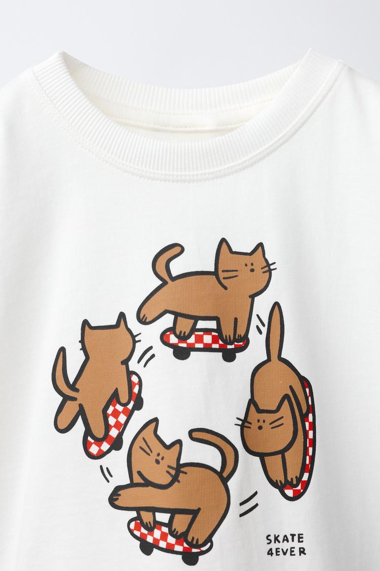 Animal Print T-Shirt Cat