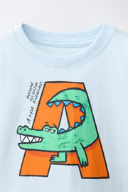 Animal Print T-Shirt Blue