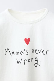 Text Print T-Shirt Heart