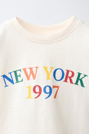 Text Print T-Shirt New York
