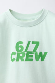Text Print T-Shirt Crew