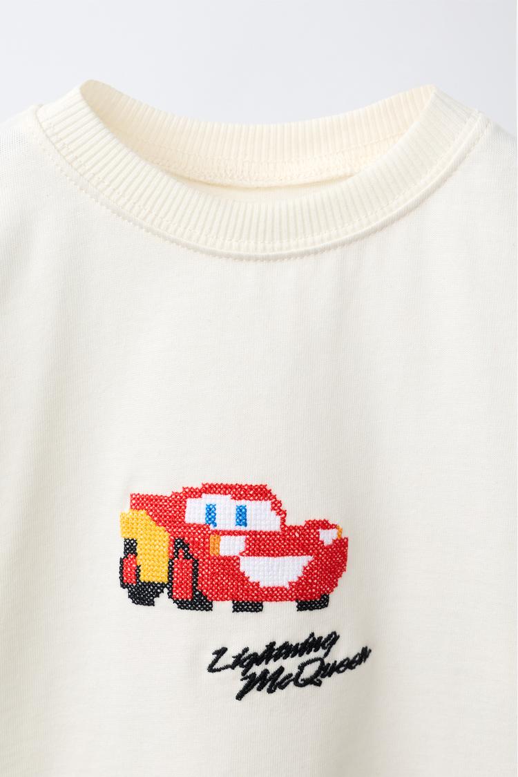 Cars Lightning McQueen © Disney/Pixar Cross-Stitch Printed T-Shirt