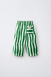 Green Wave Stripes Pants