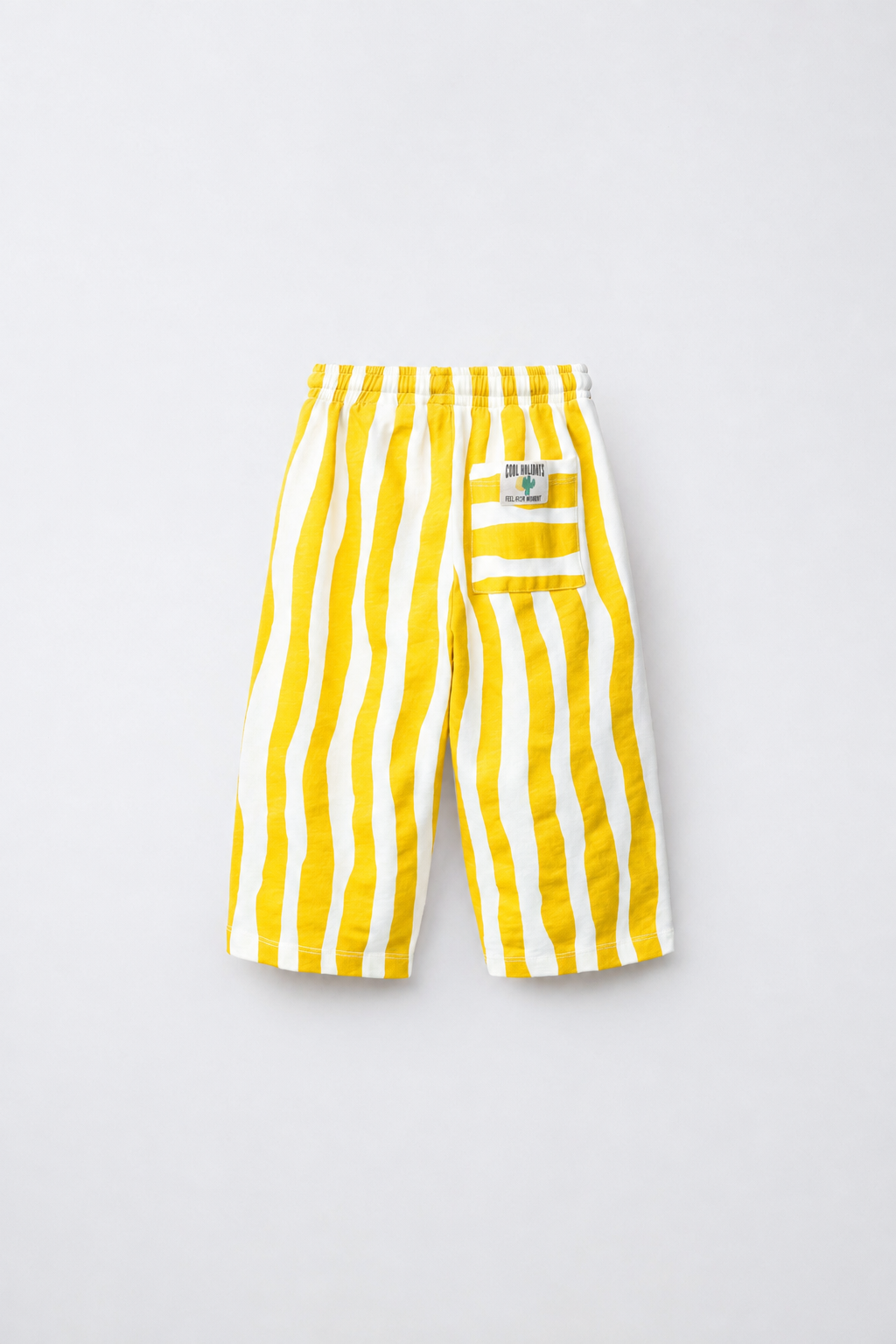 Yellow Wave Stripes Pants