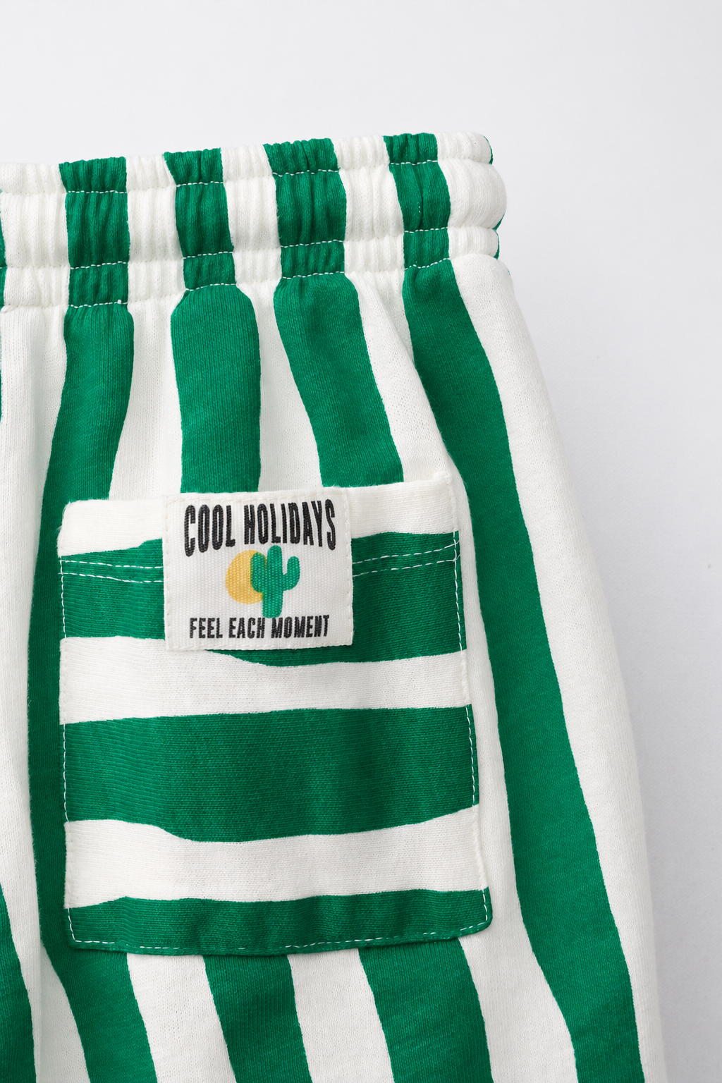 Green Wave Stripes Pants