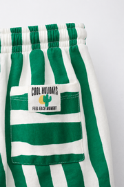 Green Wave Stripes Pants