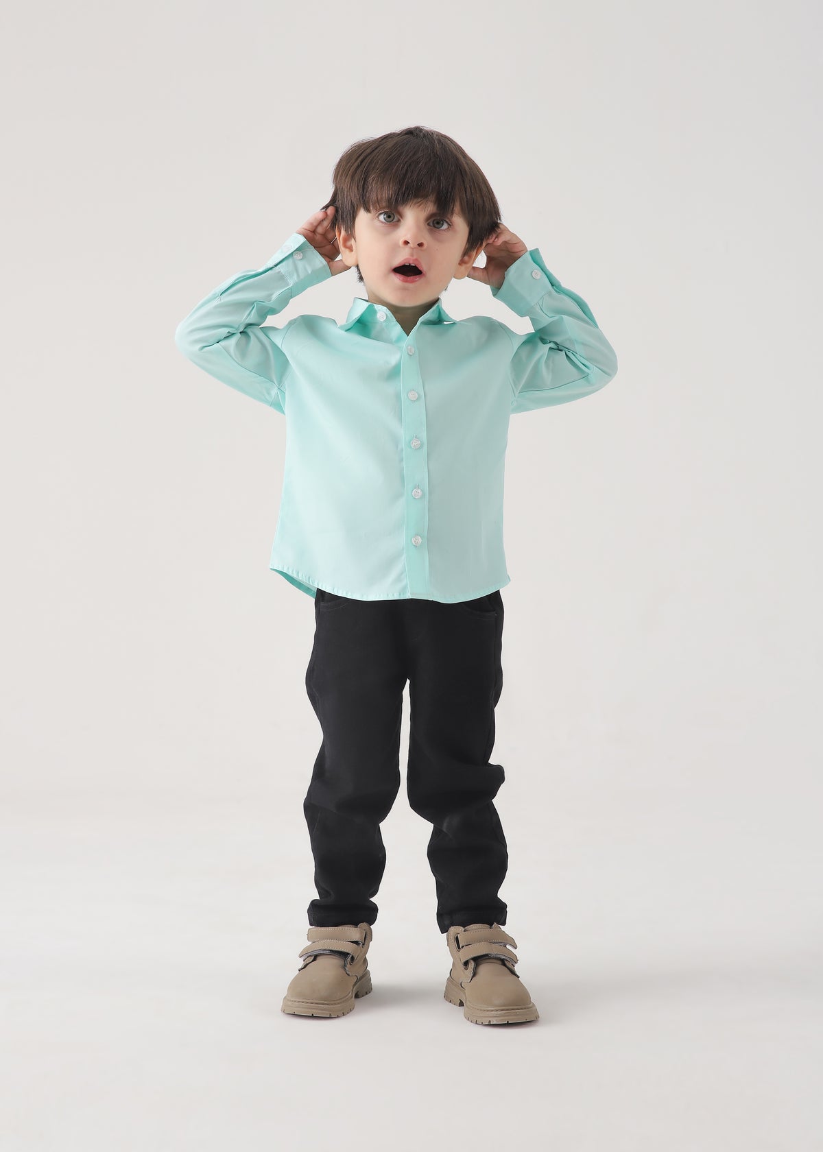 Teal Green Plain Shirt