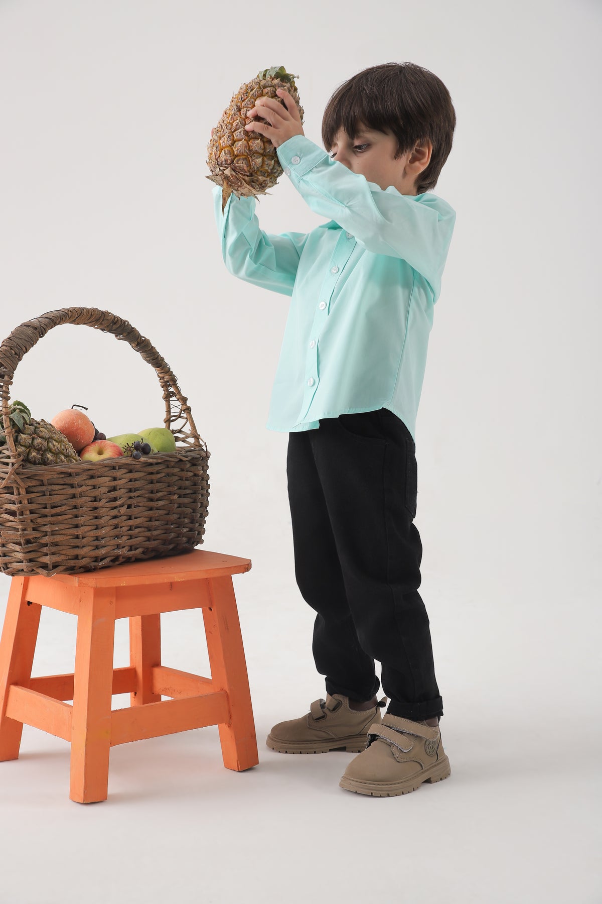 Teal Green Plain Shirt
