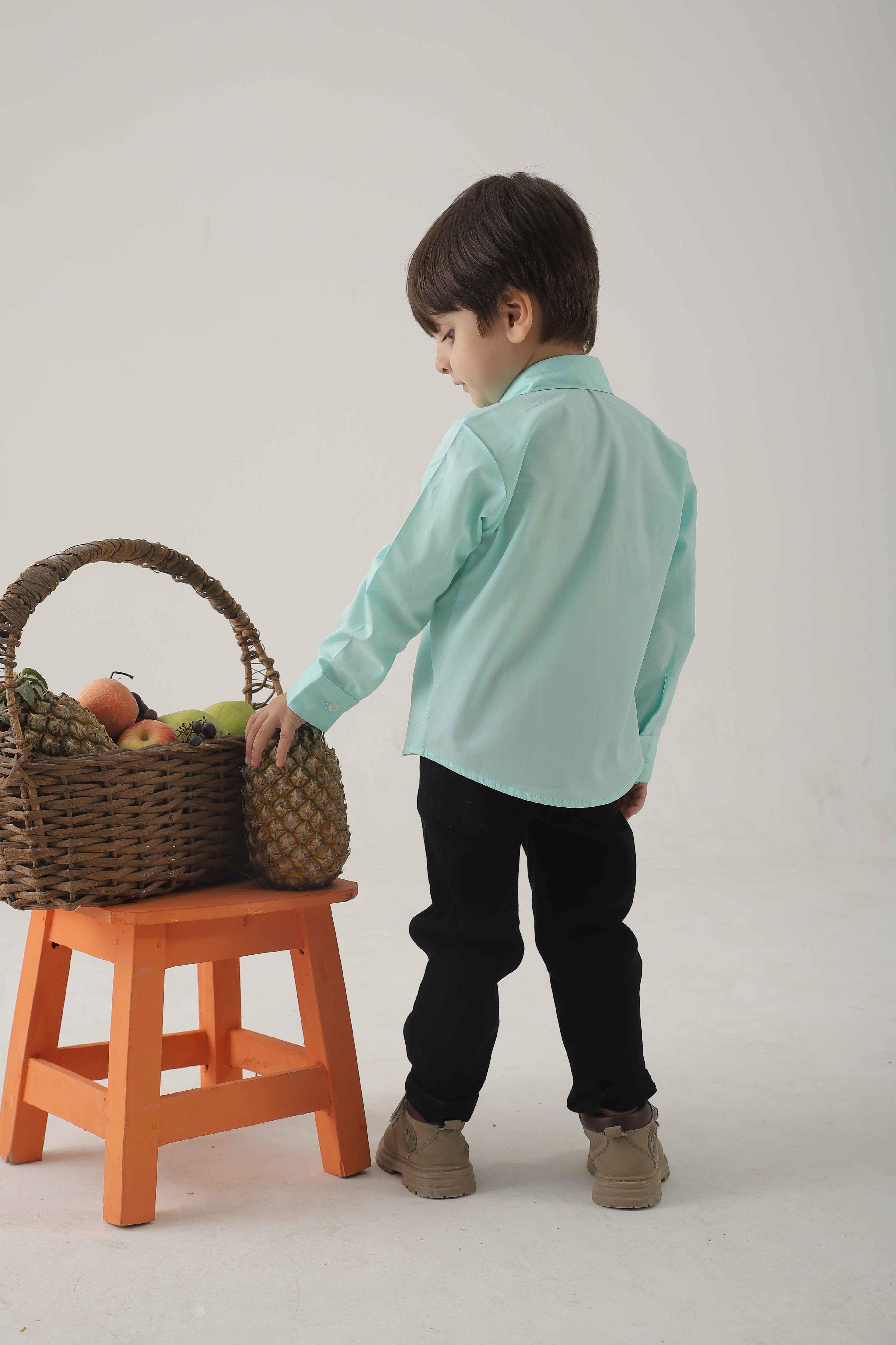 Teal Green Basic Shirt