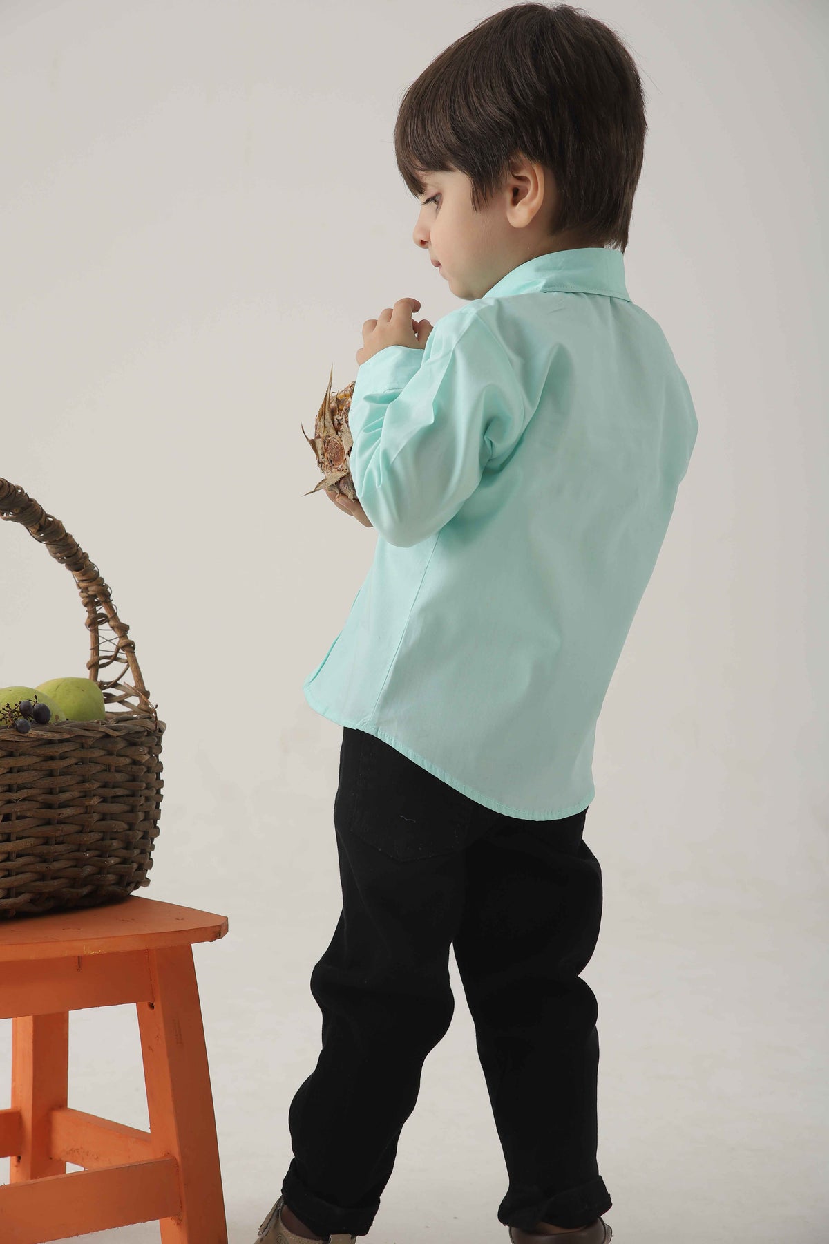 Teal Green Plain Shirt
