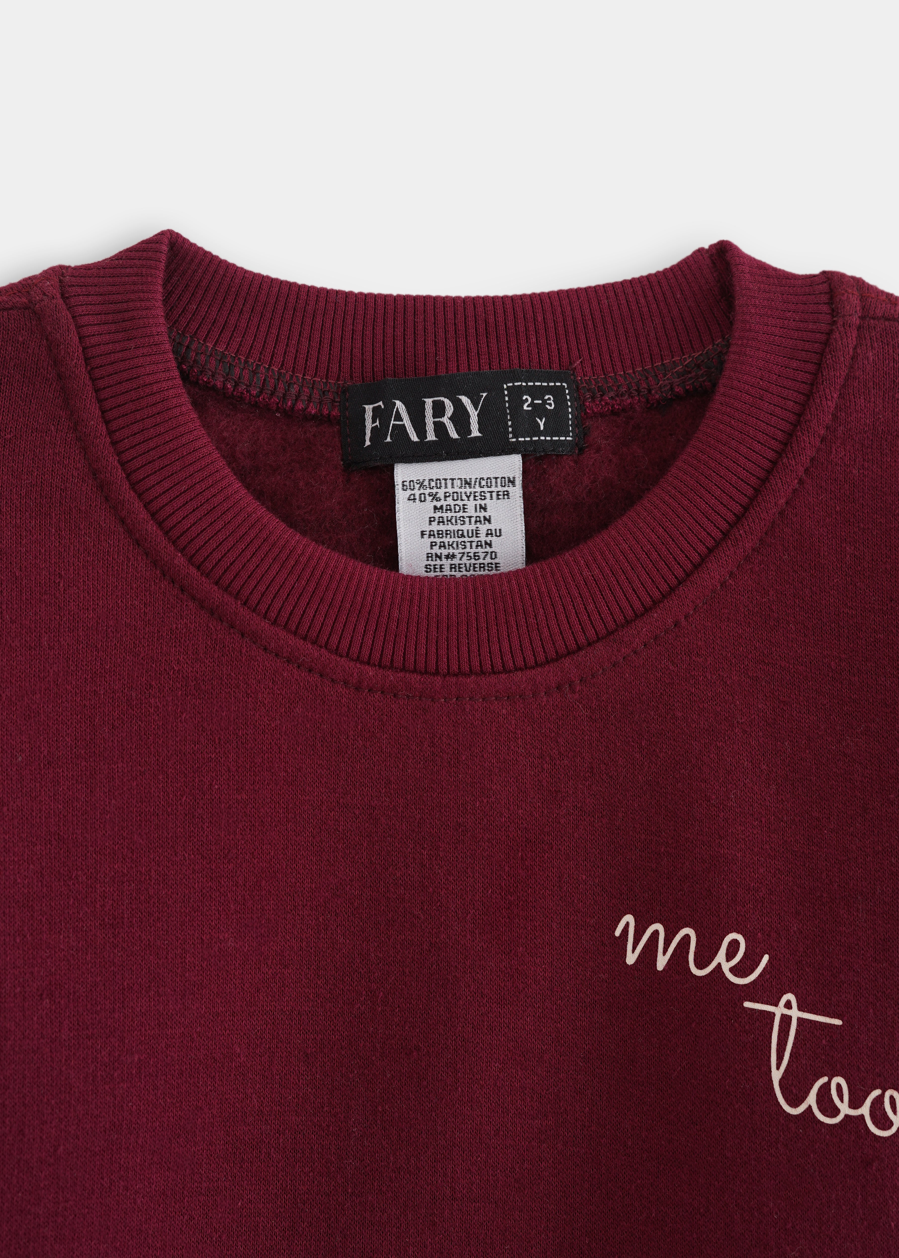 Me Too Hoodie Set Burgundy
