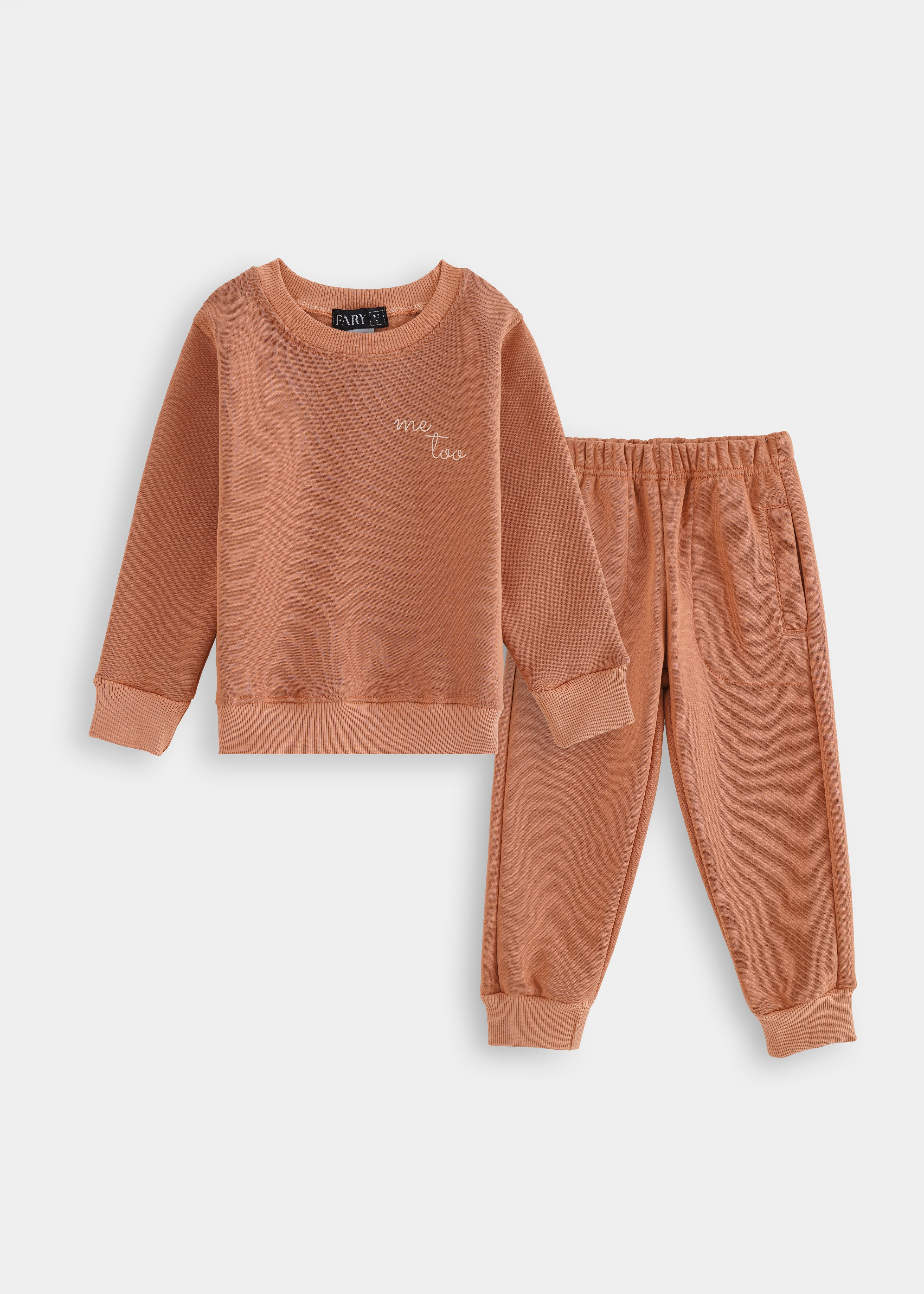 Me Too Hoodie Set Peach