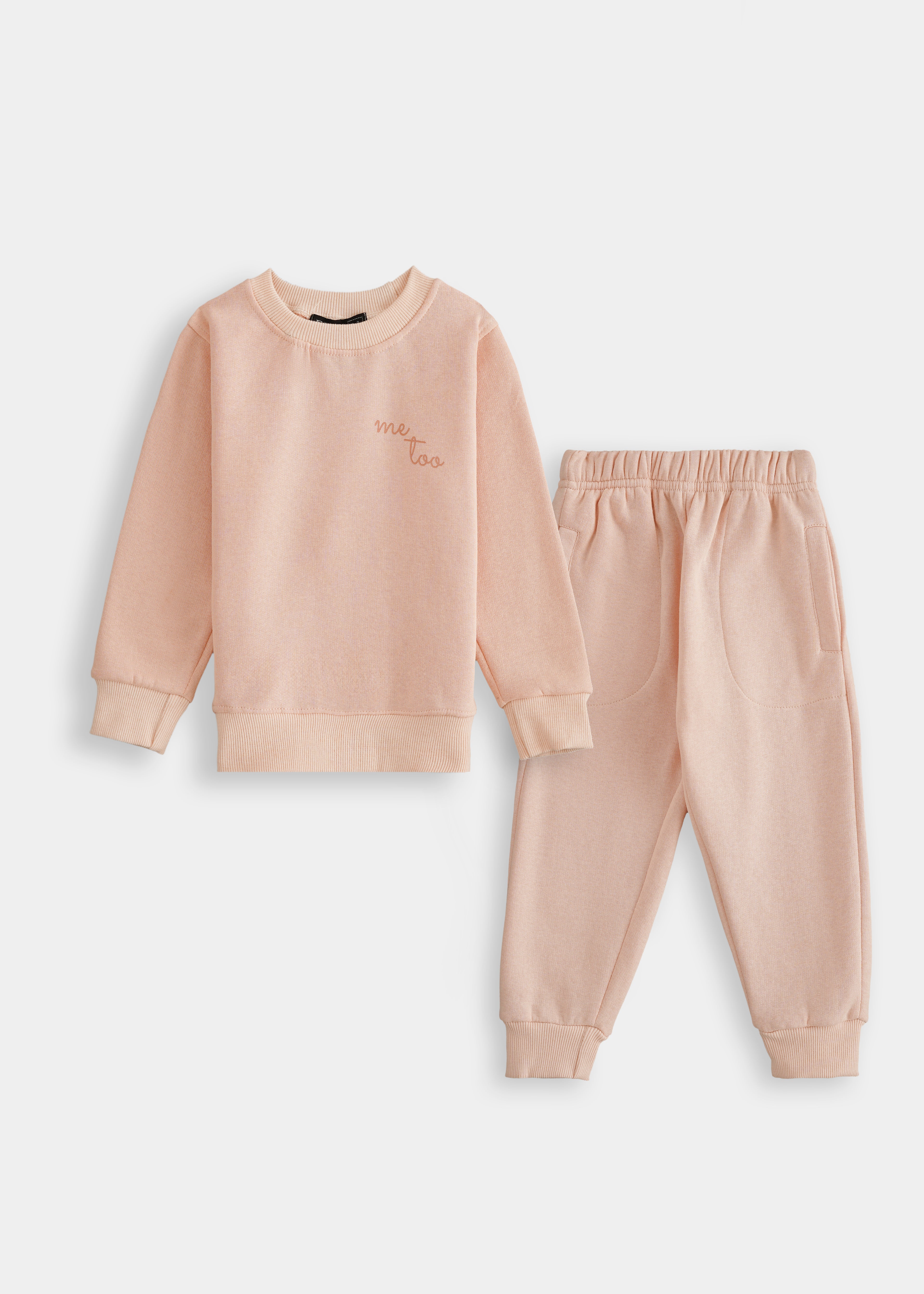 Me Too Hoodie Set Pastel Peach