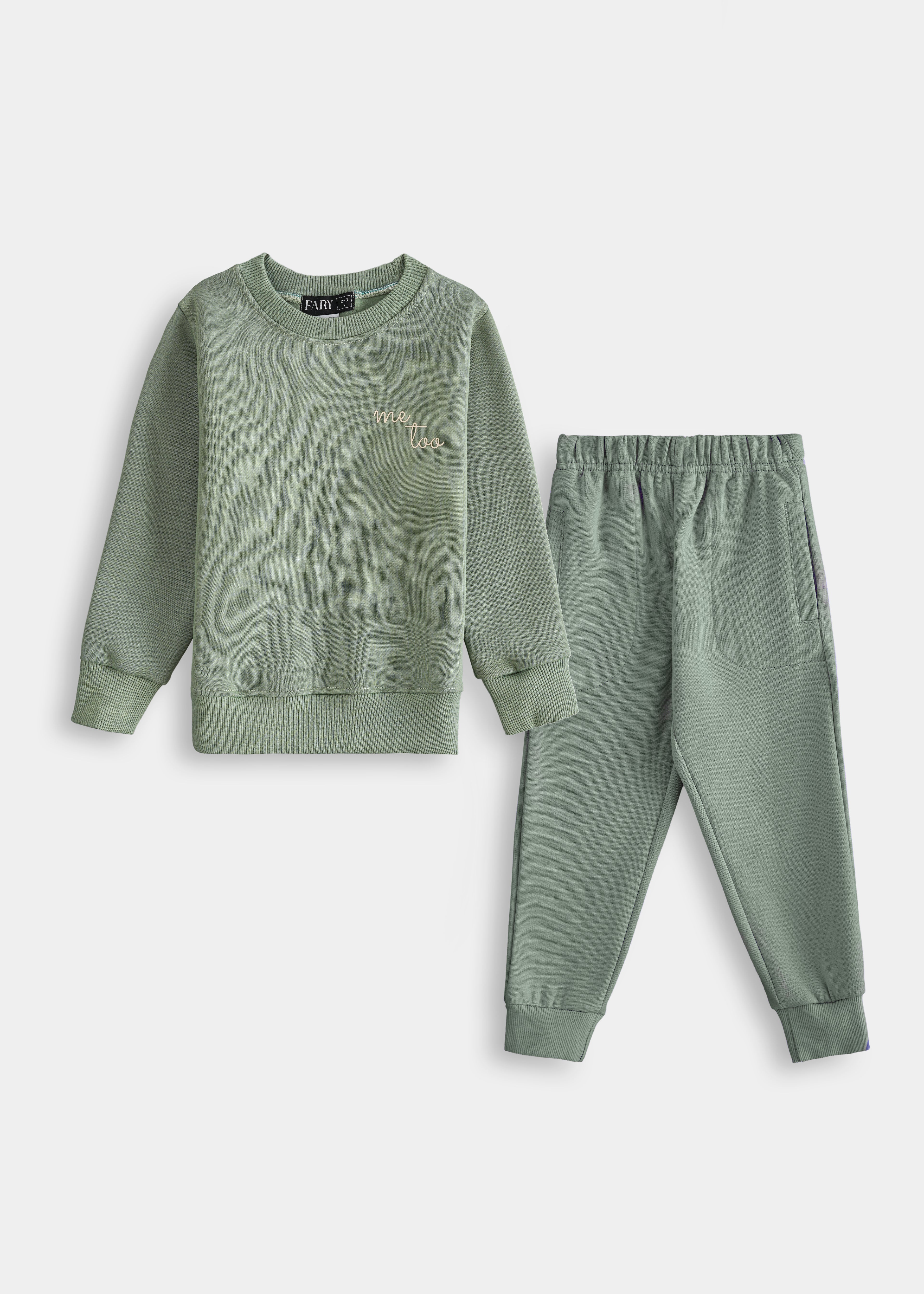 Me Too Hoodie Set Pastel Green