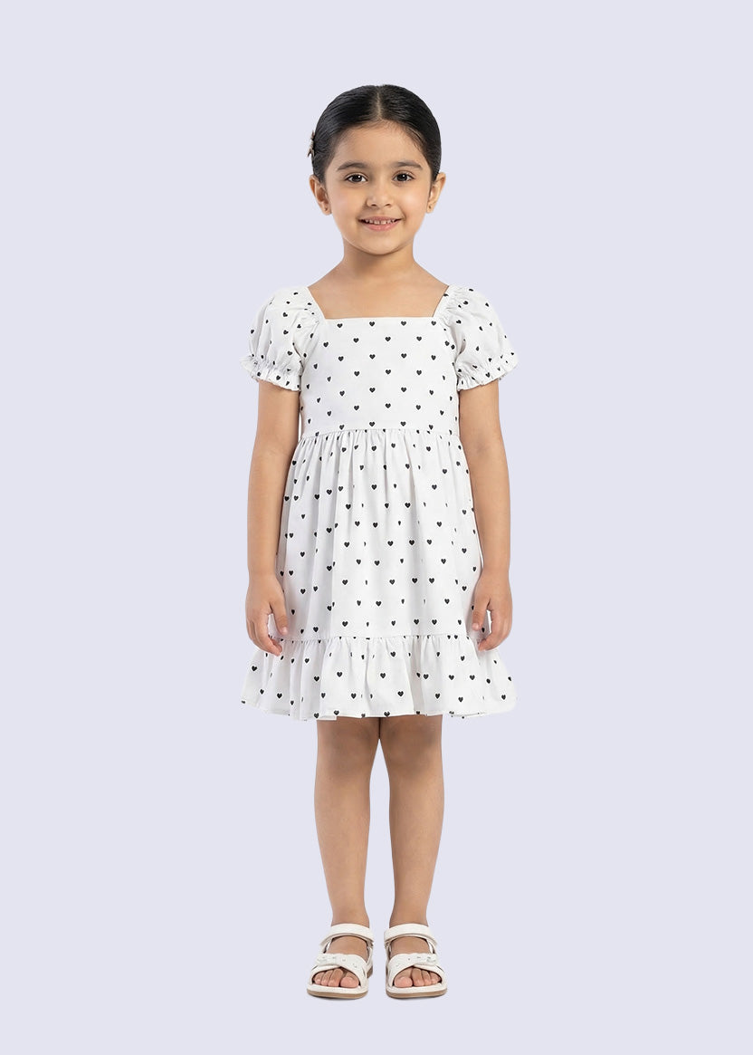 Heart print dress